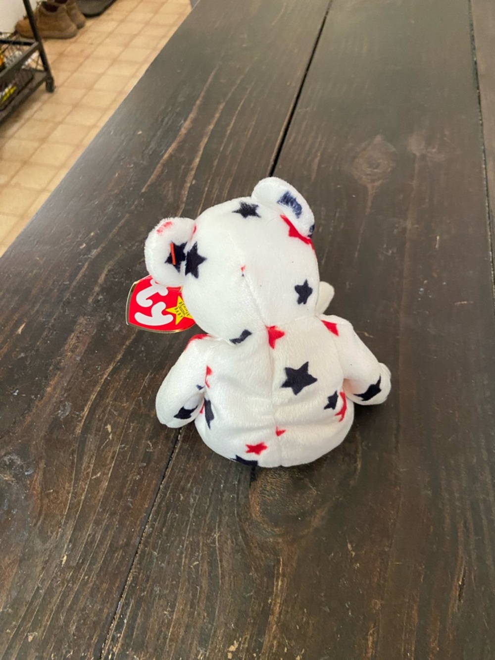 Ty Glory Patriotic  Star Plush Bear with American Flag Patch - Picture 2 of 5